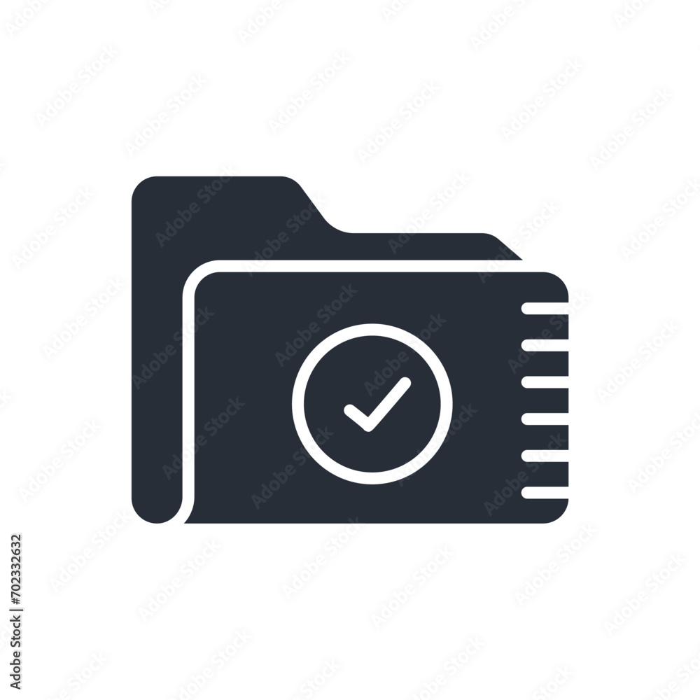 Poster folder icon. vector.editable stroke.linear style sign for use web design,logo.symbol illustration.
