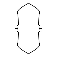 Islamic Vertical Frame Design Thin Line Black stroke silhouettes Design pictogram symbol visual illustration