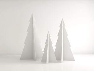 Christmas Trees white