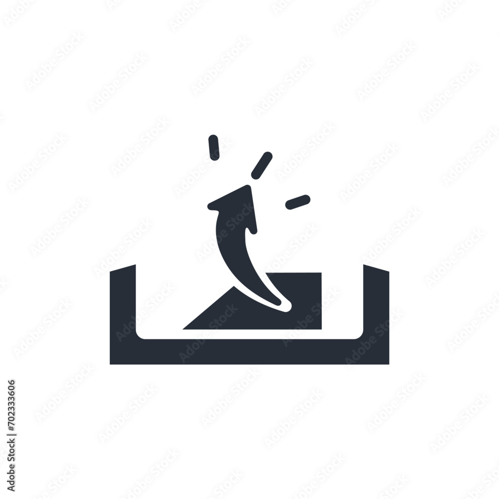 Poster upload icon. vector.editable stroke.linear style sign for use web design,logo.symbol illustration.