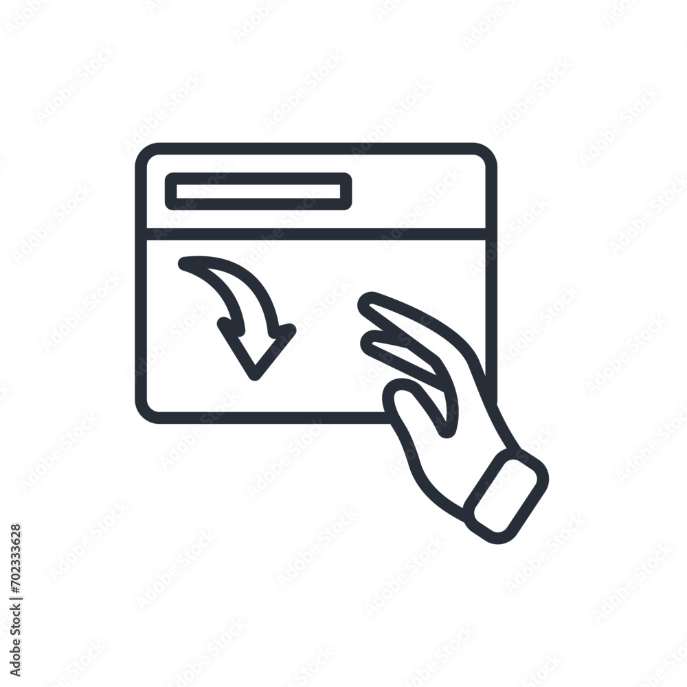 Poster website icon. vector.editable stroke.linear style sign for use web design,logo.symbol illustration.