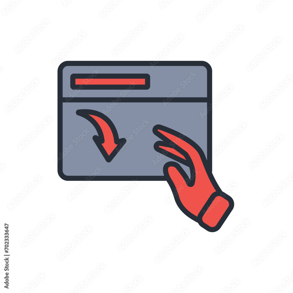 Poster website icon. vector.editable stroke.linear style sign for use web design,logo.symbol illustration.