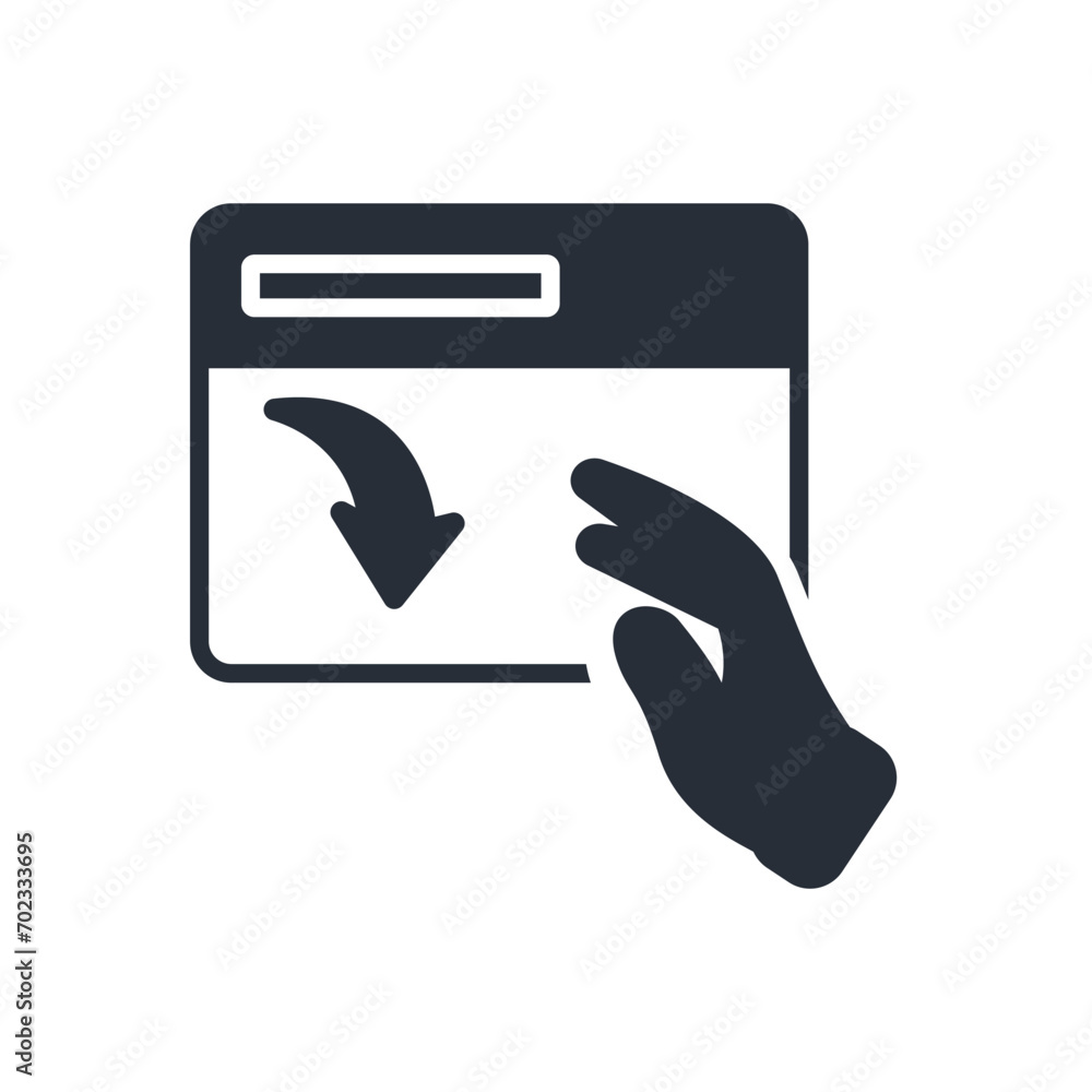 Poster website icon. vector.editable stroke.linear style sign for use web design,logo.symbol illustration.