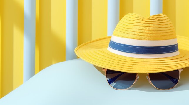 sunglasses and yellow striped