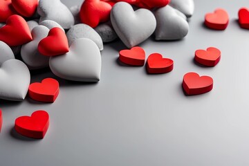 red heart on white background