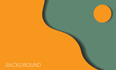 A liquid background, featuring orange and turquoise blue colors. Enhanced with shadows, suitable for banners, promotions, advertisements, and presentations