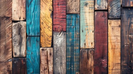 Colorful scratched wooden texture background