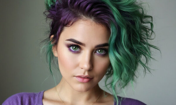 ragazza con capelli alla moda