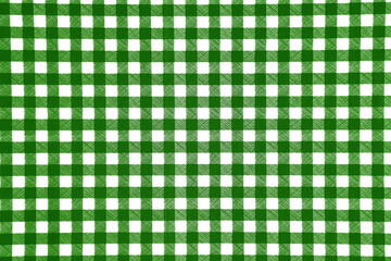 Close-up plaid green fabric pattern texture and textile background. Check Pattern