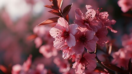 cherry blossom sakura in spring time, beautiful nature background