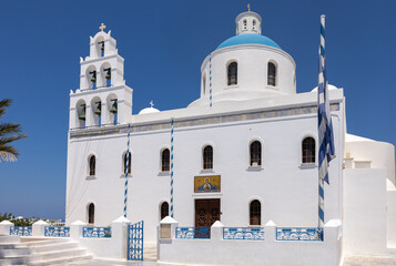 Church of Panagia Platsani in Oia in Santorini island, Greece.