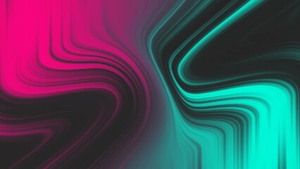 Abstract beautiful purple cyan color gradient glossy liquid waves illustration background.