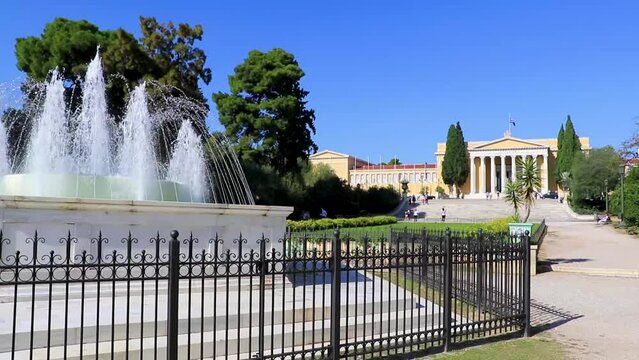 The Congress Center Building Zappeion Historic buildings garden Athens Greece.