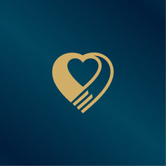 Heart Logo. Love, Dating and Charity design vector template.