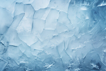 Winter background with an ice texture, frozen window