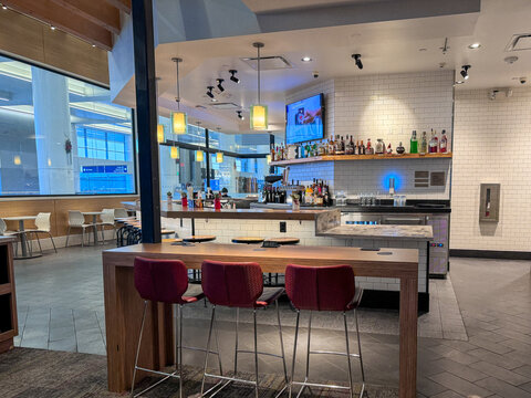 Phoenix, Arizona - December 25, 2023: Escape Lounge at the PHX Phoenix Sky Harbor International Airport