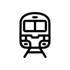 train logo icon, illustration front view design template