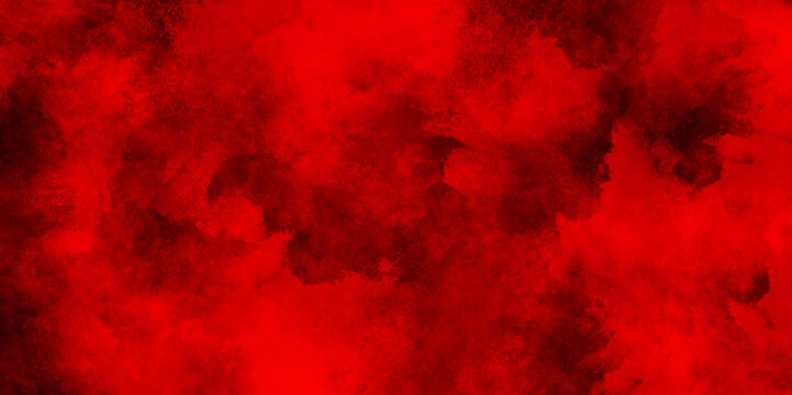 Red grunge old watercolor texture with painted stripe of red color, Red scratched horror scary background, red texture or paper with vintage background, red grunge and marbled cloudy design,
