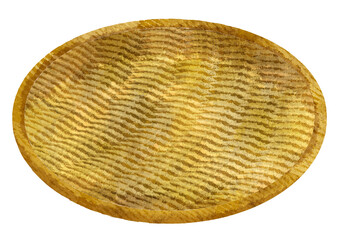 水彩風の竹ざるのイラスト