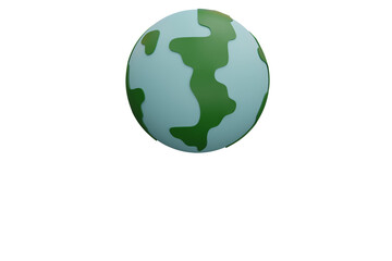 green planet earth, cartoon, 3D, icon