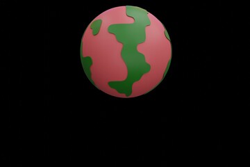 3d render of earth