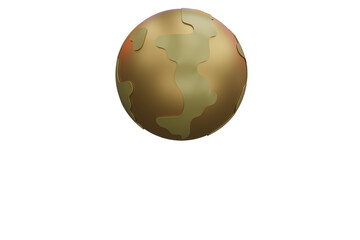 golden globe isolated on white