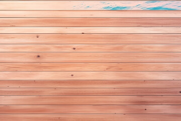 Fototapeta premium Wood deck of sea top view