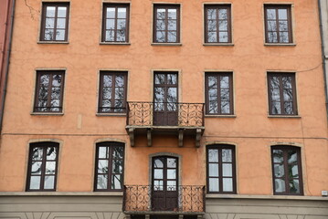 Fototapeta premium Façade colorée du vieux Lyon. France
