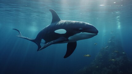 Obraz na płótnie Canvas killer whale.Generative AI