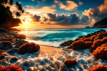 Obraz premium sunset over the sea