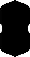 Islamic Vertical Frame Design Glyph Black Filled silhouettes Design pictogram symbol visual illustration