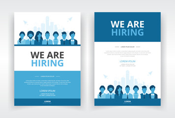 Poster or flyer templates for effective recruitment and hiring process - obrazy, fototapety, plakaty