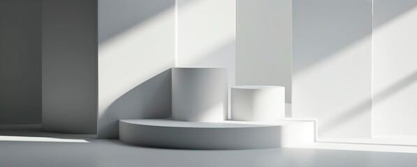 Cube Pedestal Studio Scene For Product Display