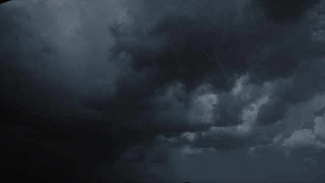 rainy storm cumulus rain drops landscape 