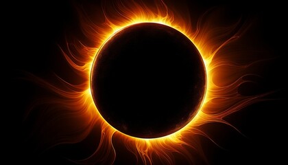 Enchanting solar eclipse with mesmerizing celestial phenomenon and captivating shadows - obrazy, fototapety, plakaty