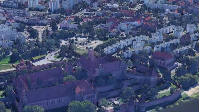  Malbork Castle bird's eye view of the architecture in sunny weather architecture travel tourism