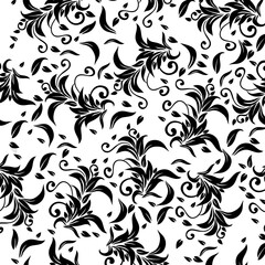 floral pattern colorful classical handdrawn decor 