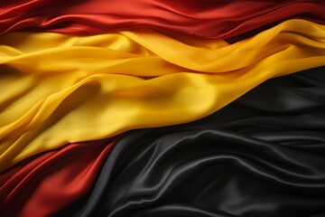 Waving german flag on independence day with fabric texture background for celebrations