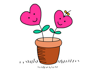 Graphic design depicting love and intimacy