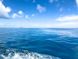 Beautiful view of the ocean in Maldievs 