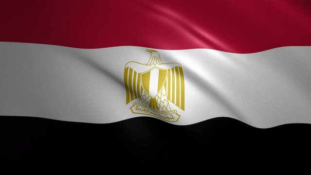 egypt flag waving in the wind