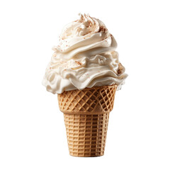 ice cream cone with whipped cream on top