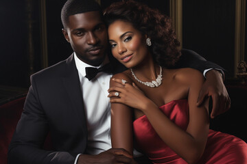 Portait of elegant black couple