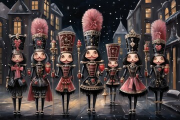 Fototapeta premium Nutcracker Ballet - Generative AI
