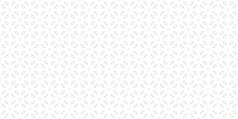 Seamless pattern with abstract beige and white flower geometric shapes, snowflake silhouettes. Minimalist floral vector background. Simple elegant minimal texture. Subtle repeat geo design - obrazy, fototapety, plakaty