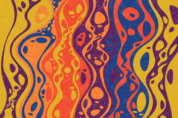 Abstract psychedelic groovy background. Vector.