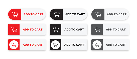 Add to cart button with shopping Cart icon. vector illustration.