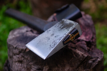 old axe restoretion with new handle