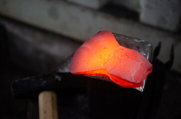 steel with axe fronging process