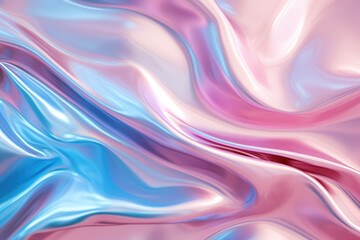 pink purple blue metallic chrome liquid texture smooth flowing waves with chromatic motion effect as background wallpaper pattern print in 3d art paint style 